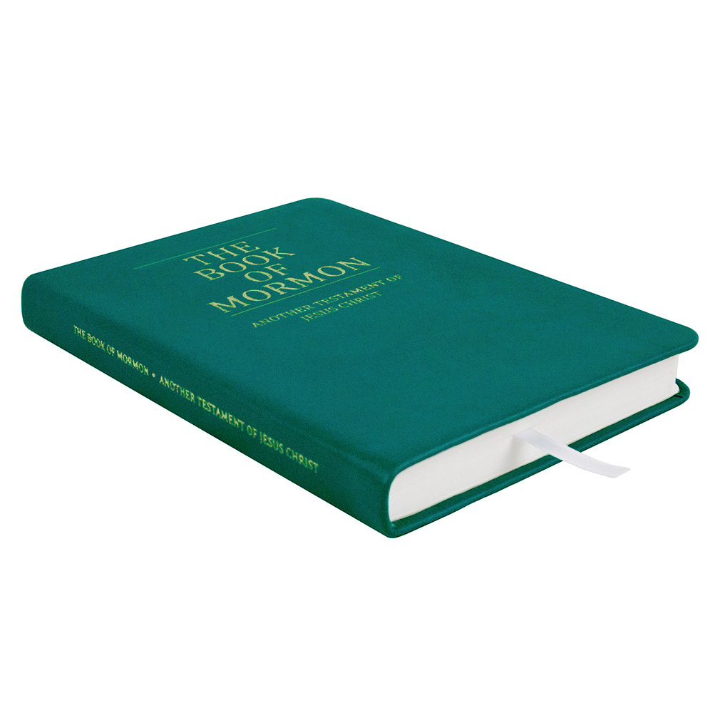 Hand-Bound Genuine Leather Book of Mormon - Dark Jade - LDP-HB-BOM-DKJ
