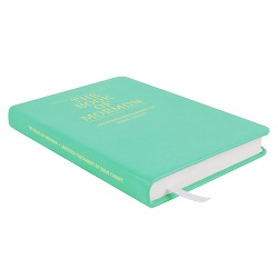 Hand-Bound Genuine Leather Book of Mormon - Light Turquoise