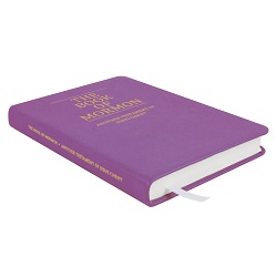 Hand-Bound Genuine Leather Book of Mormon - Lilac