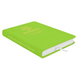 Hand-Bound Genuine Leather Book of Mormon - Lime Green - LDP-HB-BOM-LGN