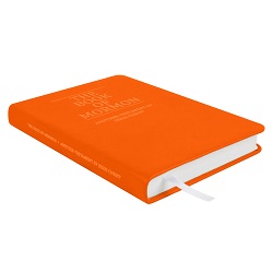 Hand-Bound Leather Book of Mormon - Marigold Orange orange lds scriptures, custom lds scriptures, orange lds scripture, orange Book of Mormon,color Book of Mormon scriptures,orange Book of Mormon scriptures