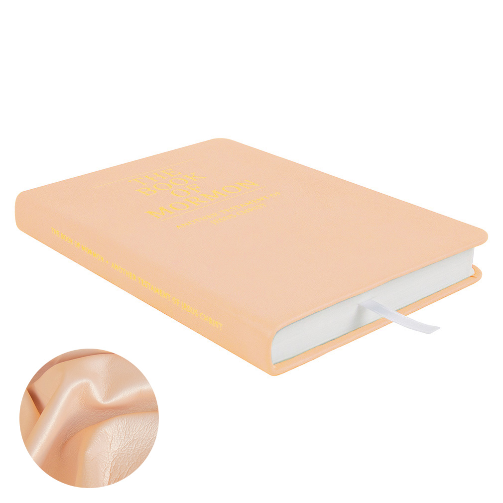 Hand-Bound Genuine Leather Book of Mormon - Pearlized Pink - LDP-HB-BOM-PZP