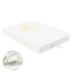 Hand-Bound Leather Book of Mormon - Pearlized White - LDP-HB-BOM-PZW