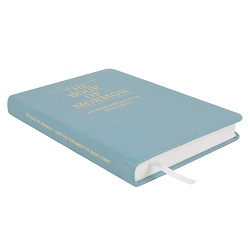 Hand-Bound Genuine Leather Book of Mormon - Sky Blue blue lds scriptures, custom lds scriptures, blue lds scripture, blue Book of Mormon,color Book of Mormon scriptures,blue Book of Mormon scriptures