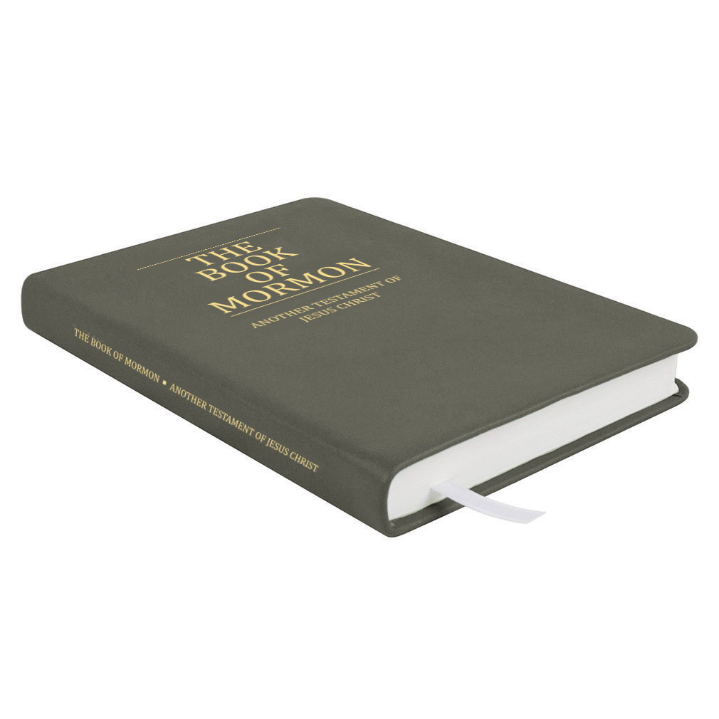 Hand-Bound Genuine Leather Book of Mormon - Steel Gray - LDP-HB-BOM-SGR