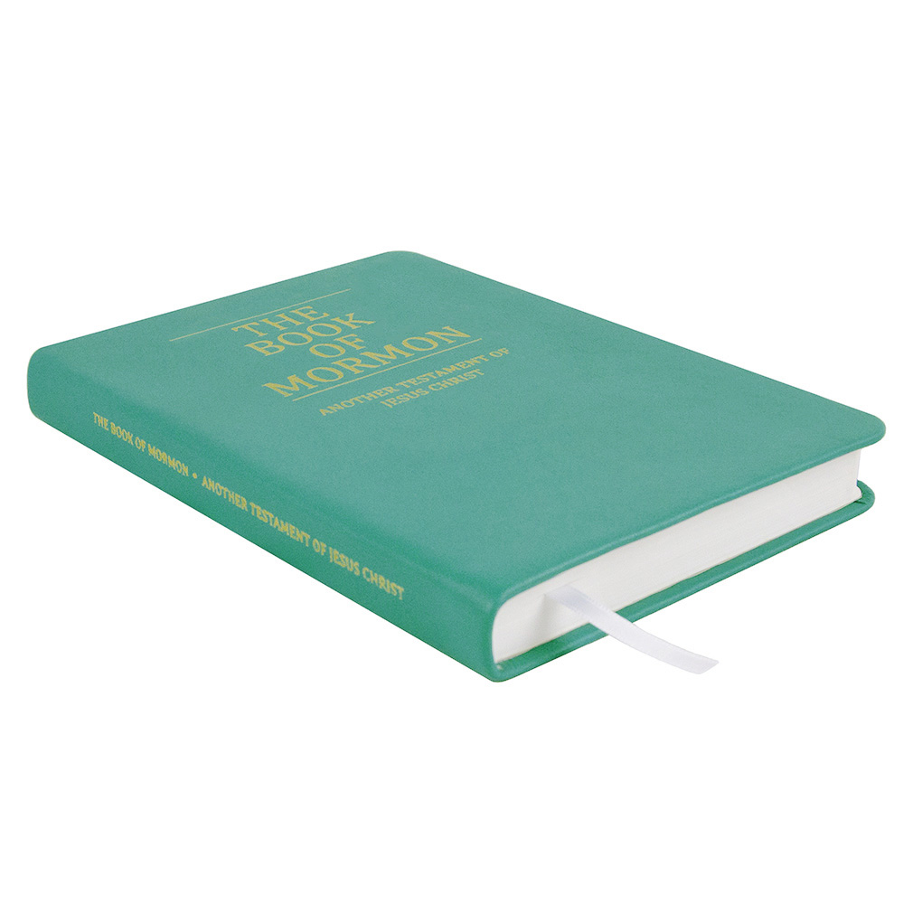 Hand-Bound Genuine Leather Book of Mormon - Teal - LDP-HB-BOM-TEL