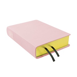 Large Hand-Bound Genuine Leather Bible - Blush Pink