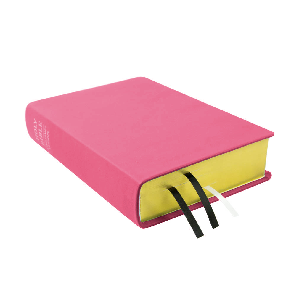 Large Hand-Bound Genuine Leather Bible - Pink - LDP-HB-LB-PNK