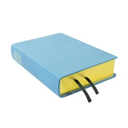 Large Hand-Bound Genuine Leather Bible - Sky Blue