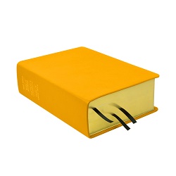 Large Hand-Bound Genuine Leather Quad - Canary Yellow