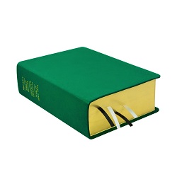 Large Hand-Bound Genuine Leather Quad - Kelly Green