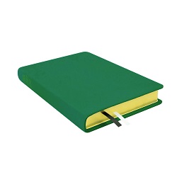 Large Hand-Bound Genuine Leather Triple - Kelly Green