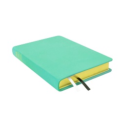 Large Hand-Bound Genuine Leather Triple - Light Turquoise