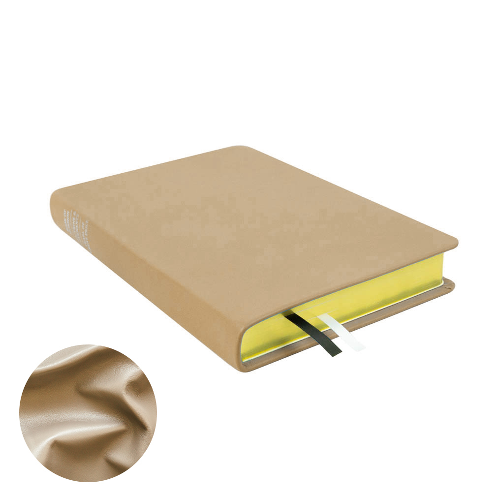 Large Hand-Bound Genuine Leather Triple - Pearlized Beige - LDP-HB-LT-PZB