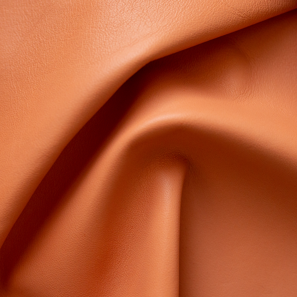 Hand-Bound Leather Quad - Coral Orange - LDP-HB-RQ-SLM