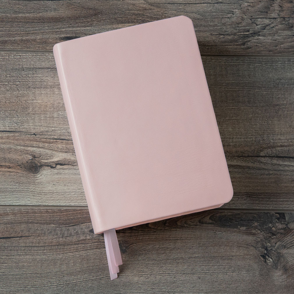 Hand-Bound Leather Book of Mormon - Blush Pink - LDP-HB-BOM-BPK