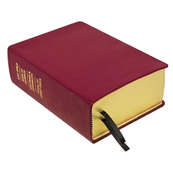 Hand-Bound Genuine Leather Quad - Red Plum red lds scriptures, custom lds scriptures, red lds scripture, red quad,color quad scriptures,red quad scriptures, burgundy lds scriptures