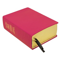 Hand-Bound Leather Quad - Bright Fuchsia pink lds scriptures, custom lds scriptures, pink lds scripture, pink quad,color quad scriptures,pink quad scriptures