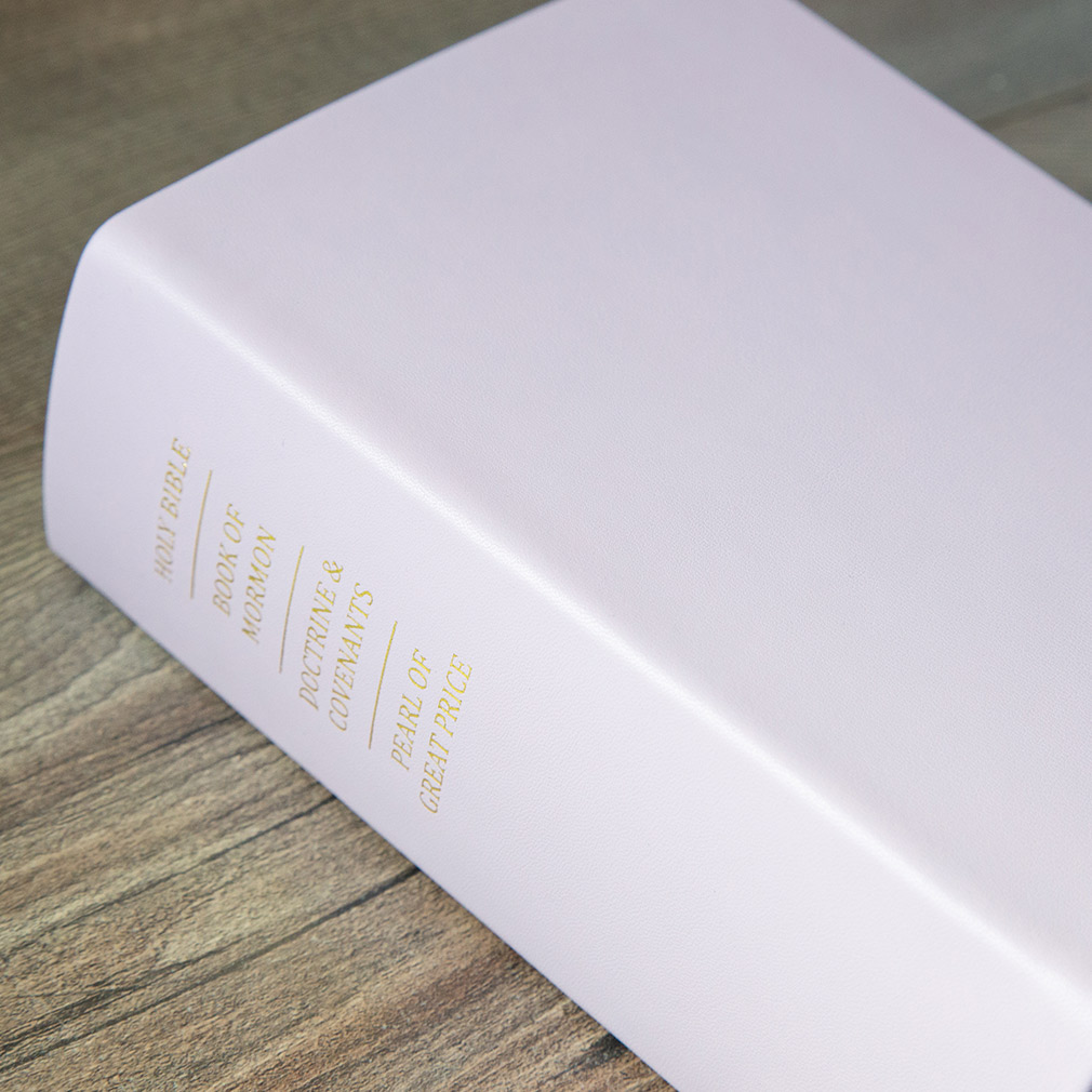 Hand-Bound Leather Book of Mormon - Lavender - LDP-HB-BOM-LVD