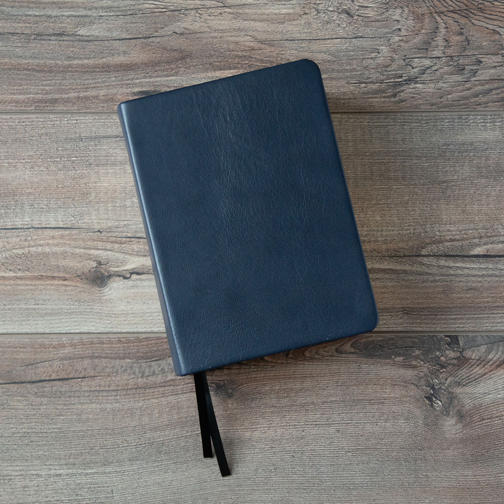 Large Hand-Bound Leather Bible - Navy Blue - LDP-HB-LB-NBL