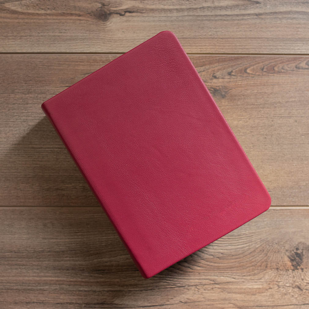 Hand-Bound Leather Book of Mormon - Red Plum - LDP-HB-BOM-RDP