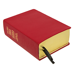 Hand-Bound Genuine Leather Quad - Cherry Red red lds scriptures, custom lds scriptures, red lds scripture, red quad,color quad scriptures,red quad scriptures