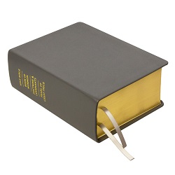 Pre-Made Hand-Bound Genuine Leather Quad - Steel Gray gray scriptures, gray lds scriptures, gray quad