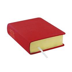 Hand-Bound Genuine Leather Bible - Cherry Red