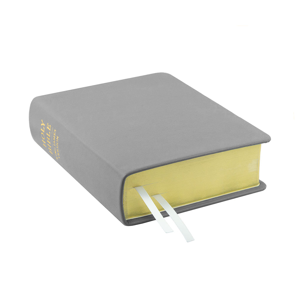 Hand-Bound Genuine Leather Bible - Light Gray - LDP-HB-RB-LGR