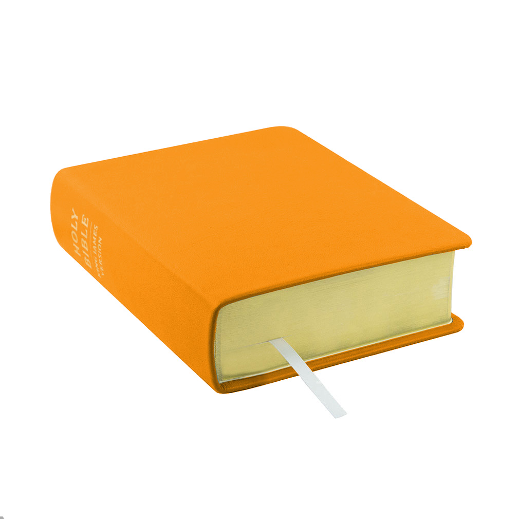 Hand-Bound Genuine Leather Bible - Light Orange - LDP-HB-RB-LTO