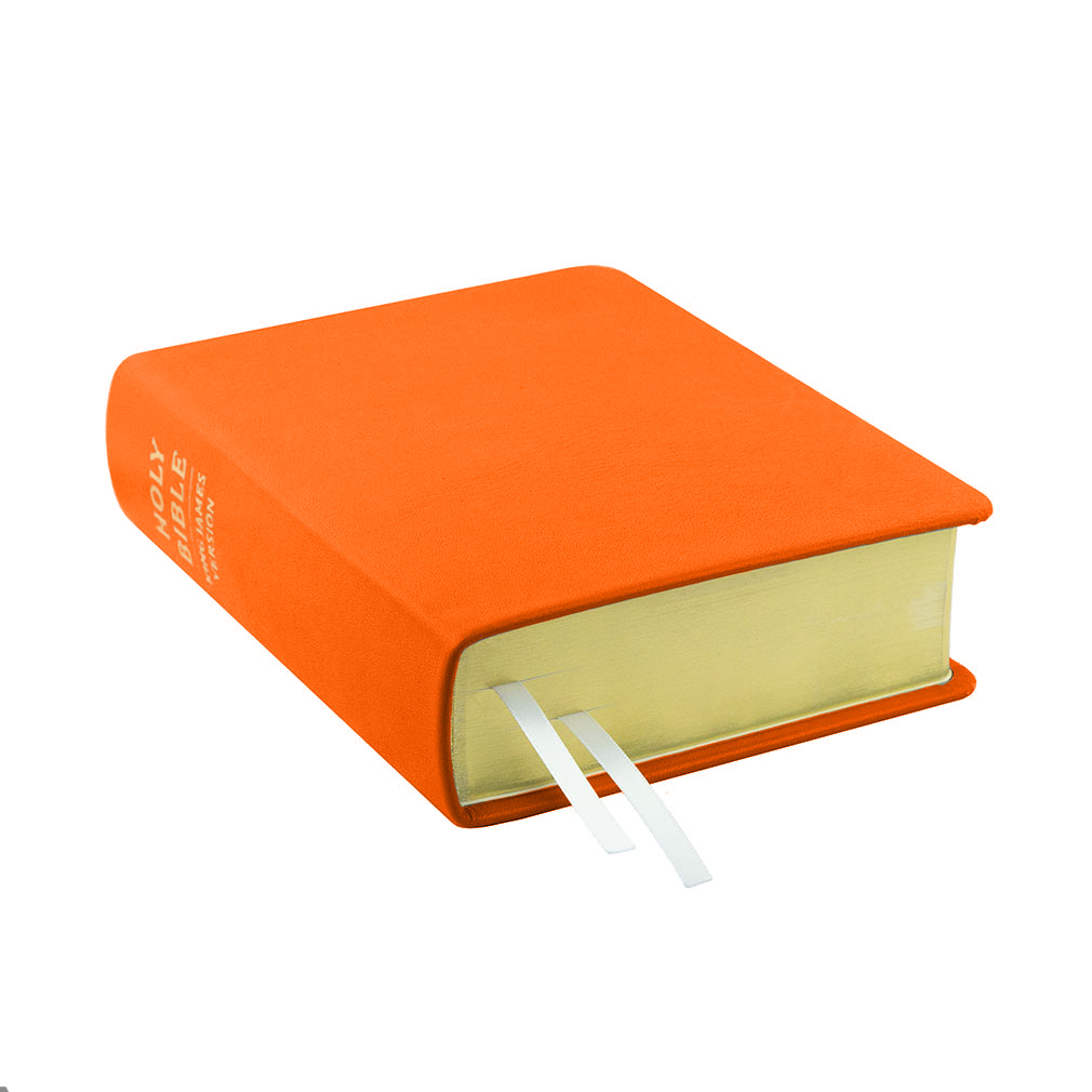 Hand-Bound Genuine Leather Bible - Marigold Orange - LDP-HB-RB-MGO