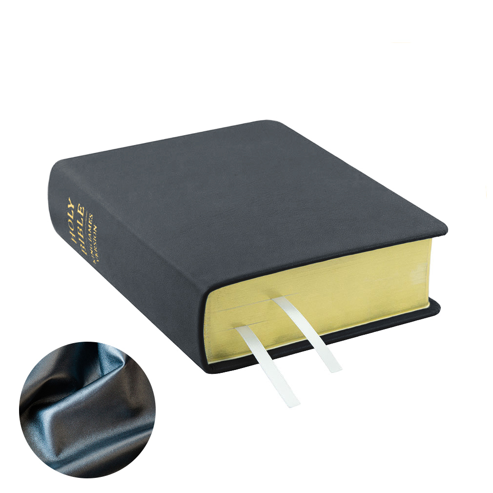Hand-Bound Genuine Leather Bible - Pearlized Gunmetal - LDP-HB-RB-PZM