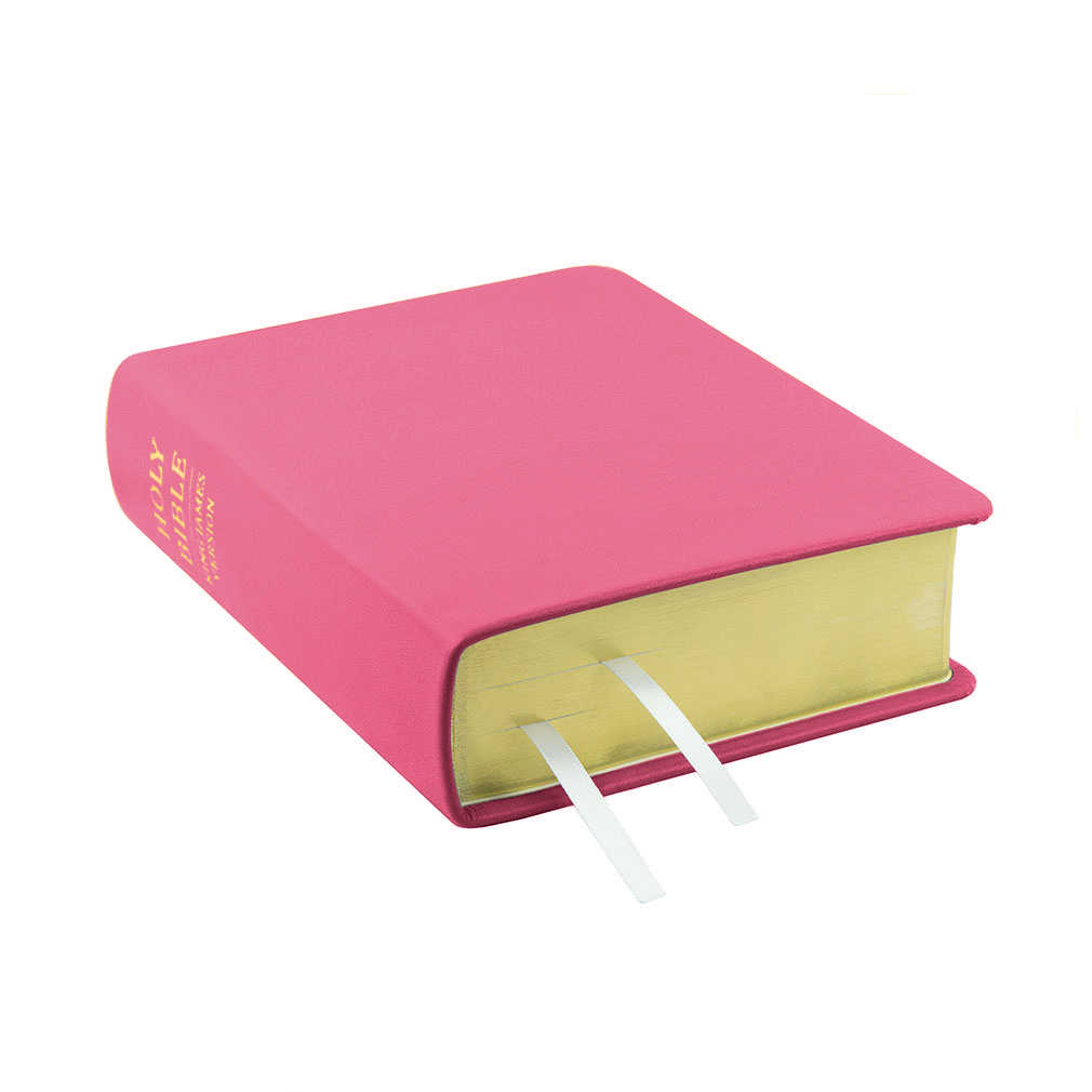 Hand-Bound Genuine Leather Bible - Pink - LDP-HB-RB-PNK