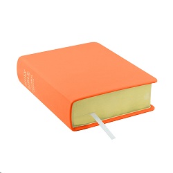 Hand-Bound Leather Bible - Coral Orange - LDP-HB-RB-SLM
