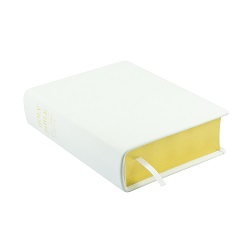 Hand-Bound Leather Bible - White - LDP-HB-RB-WHT
