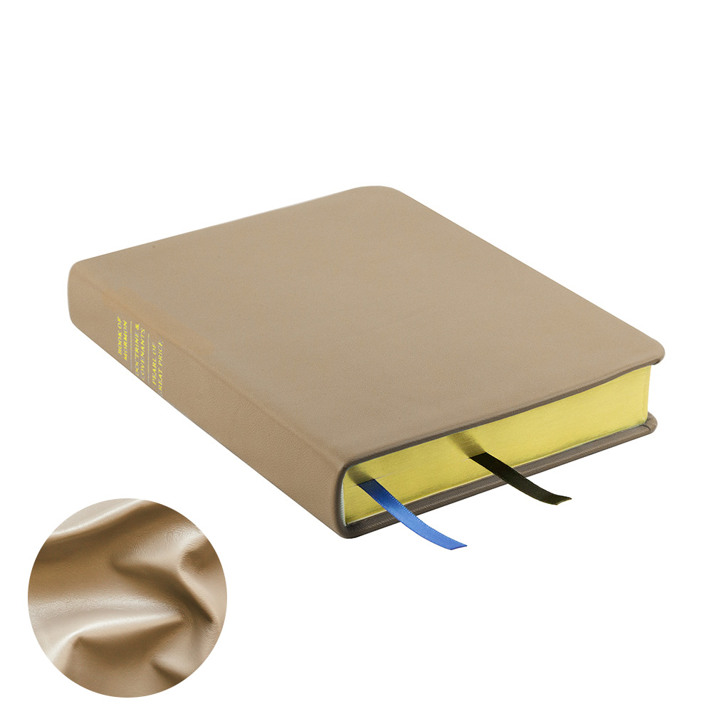 Hand-Bound Genuine Leather Triple - Pearlized Beige - LDP-HB-RT-PZB