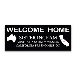 Two Mission Tag Missionary Welcome Home Banner